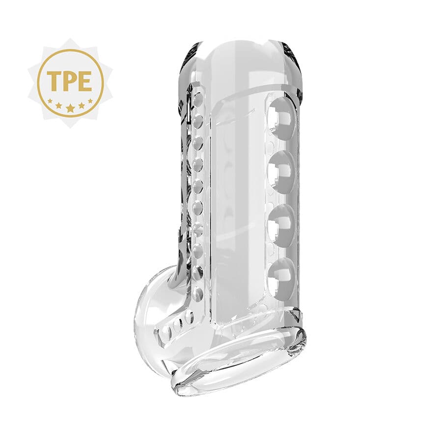 PRETTY LOVE - TRANSPARENT TEXTURED PENIS SHEATH thumb 6