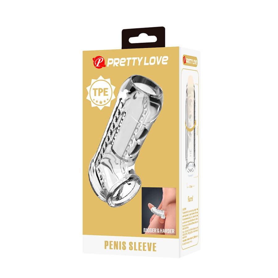 PRETTY LOVE - TRANSPARENT TEXTURED PENIS SHEATH thumb 8