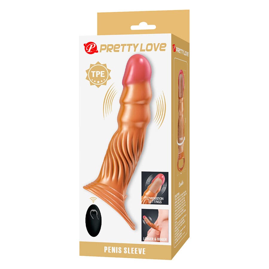 PRETTY LOVE - TEXTURED PENIS SLEEVE WITH VIBRATION AND REMOTE CONTROL thumb 11