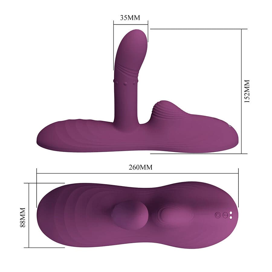 PRETTY LOVE - LUKA SIT-DOWN VIBRATOR WITH HEAT EFFECT AND REMOTE CONTROL thumb 9
