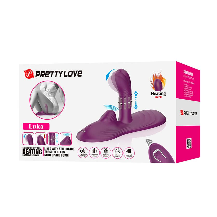 PRETTY LOVE - LUKA SIT-DOWN VIBRATOR WITH HEAT EFFECT AND REMOTE CONTROL thumb 10