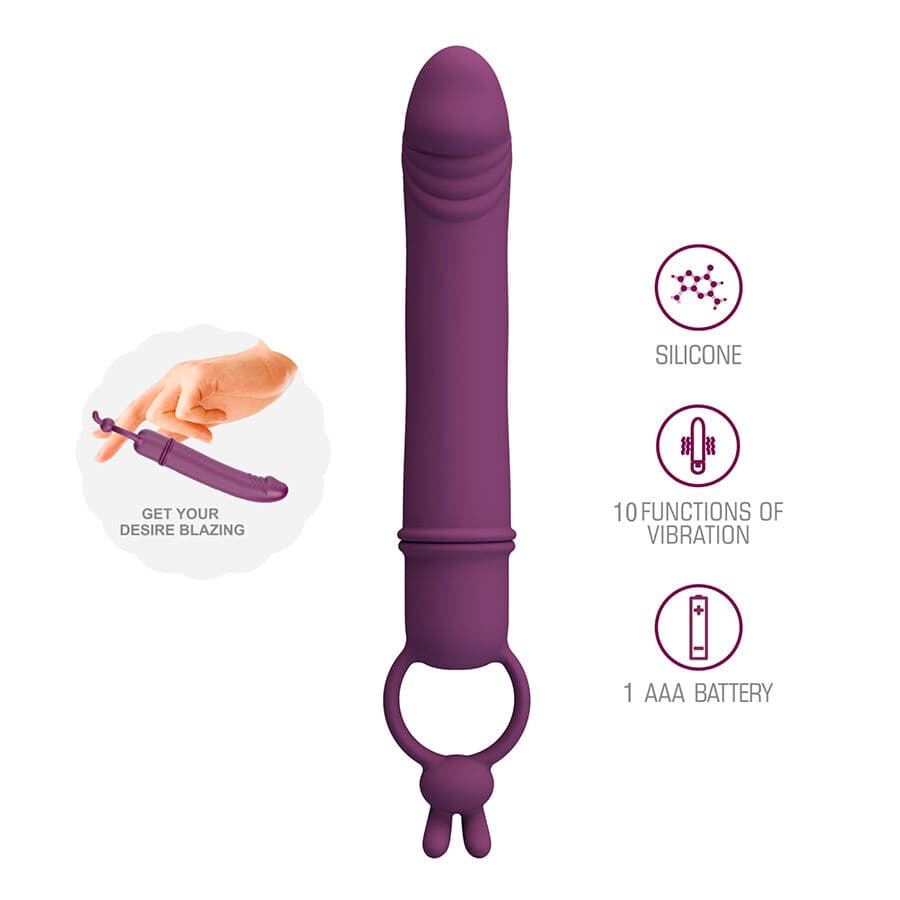 PRETTY LOVE - CORA VIBRATOR PENIS FORM WITH RESISTANCE RING thumb 2
