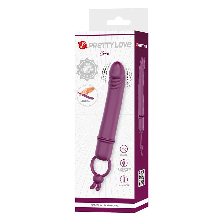 PRETTY LOVE - CORA VIBRATOR PENIS FORM WITH RESISTANCE RING thumb 9