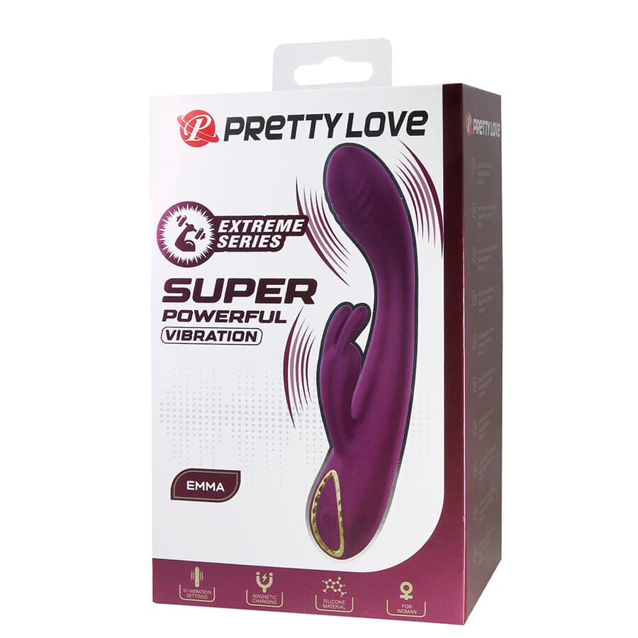 PRETTY LOVE - EMMA RABBIT PURPLE VIBRATOR WITH STIMULATOR thumb 9