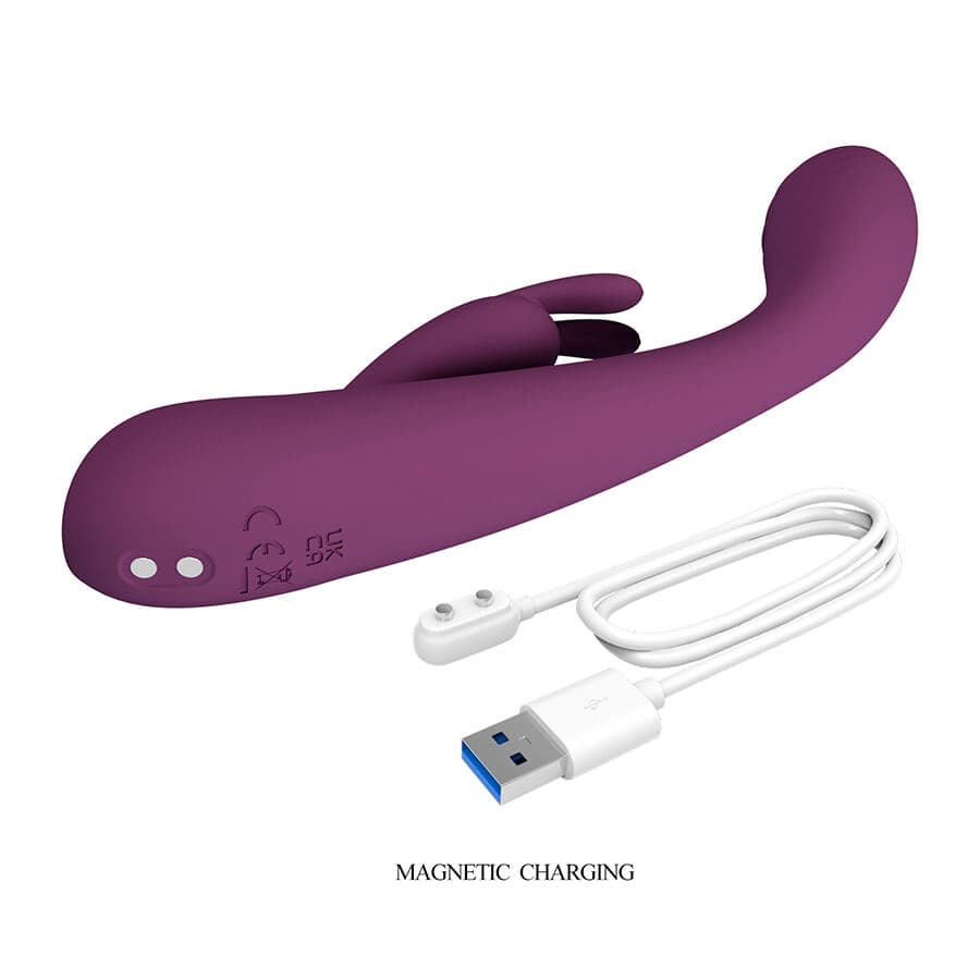 PRETTY LOVE - EMMA RABBIT PURPLE VIBRATOR WITH STIMULATOR thumb 6