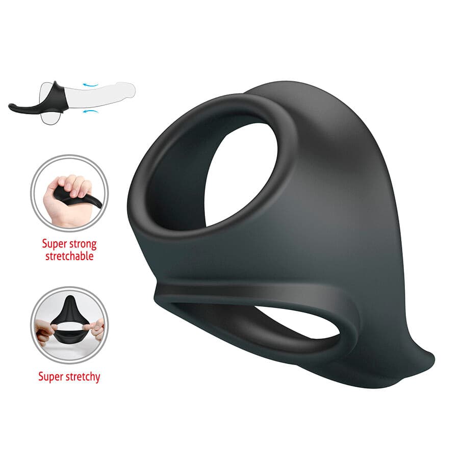 CRAZY BULL - ZADOK ERGONOMIC RING WITH PERINEAL STIMULATOR thumb 2