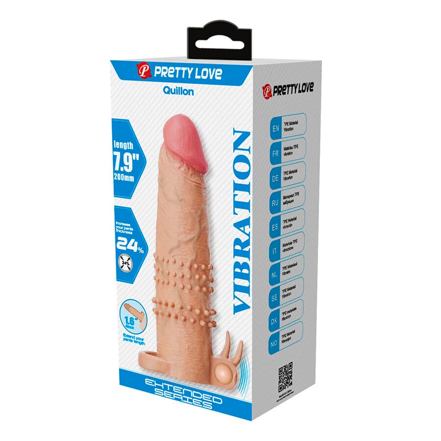 PRETTY LOVE - QUILLON PENIS SLEEVE WITH CLITORAL STIMULATOR AND VIBRATION thumb 8