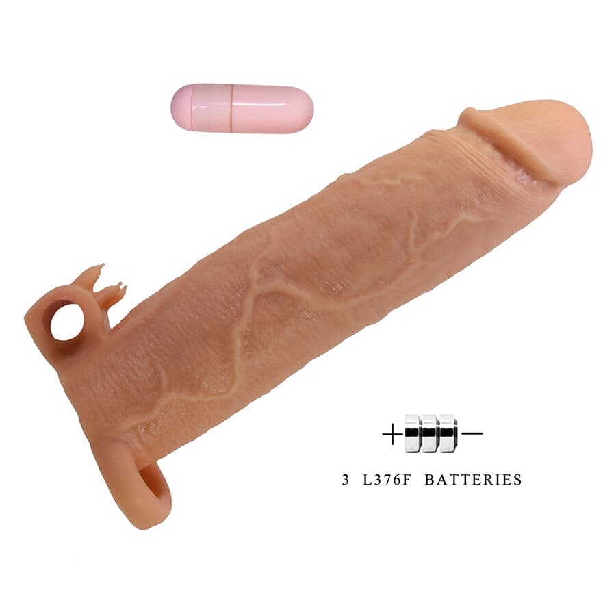 PRETTY LOVE - XERXES PENIS SLEEVE WITH CLITORAL STIMULATOR AND VIBRATION thumb 6