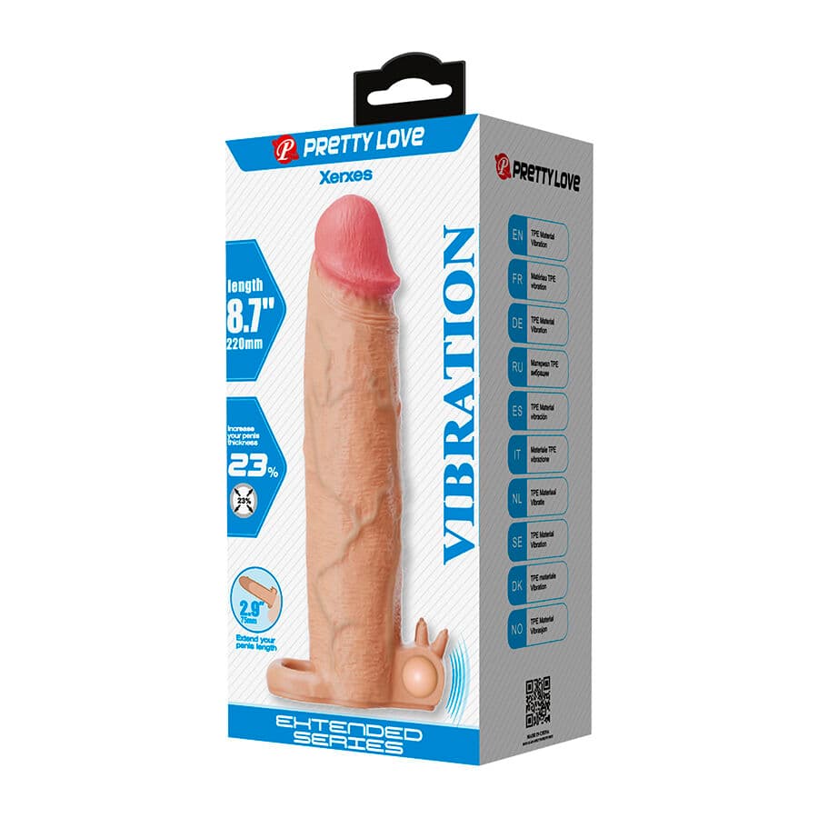 PRETTY LOVE - XERXES PENIS SLEEVE WITH CLITORAL STIMULATOR AND VIBRATION thumb 8