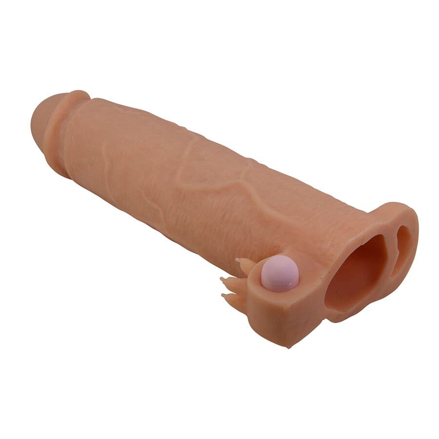 PRETTY LOVE - XERXES PENIS SLEEVE WITH CLITORAL STIMULATOR AND VIBRATION thumb 3