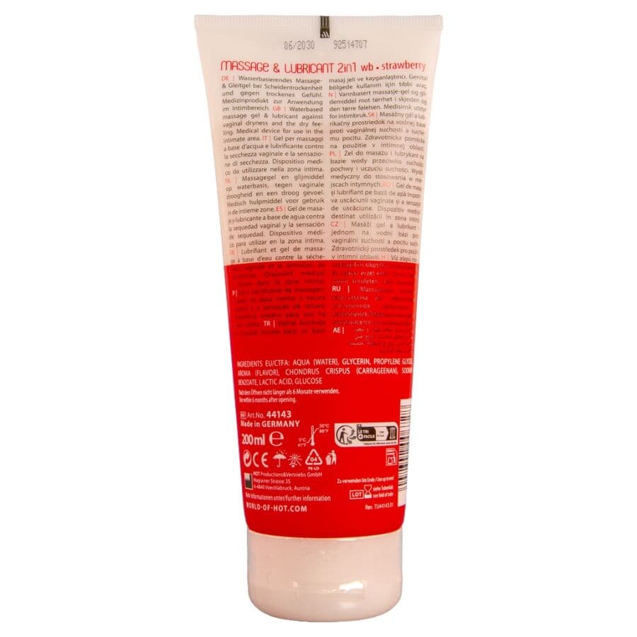 HOT - MASSAGE & GLIDE GEL 2IN1 STRAWBERRY 200 ML thumb 2