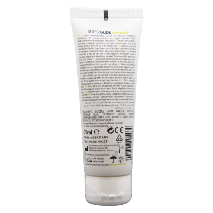 HOT - SUPERGLIDE EDIBLE LUBRICANT WATERBASED PINEAPPLE 75 ML thumb 2