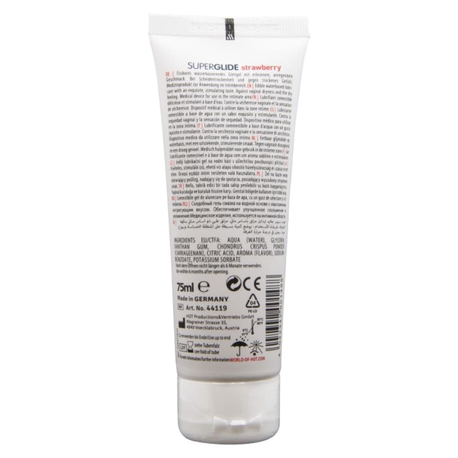 HOT - SUPERGLIDE EDIBLE LUBRICANT WATERBASED STRAWBERRY 75 ML thumb 2