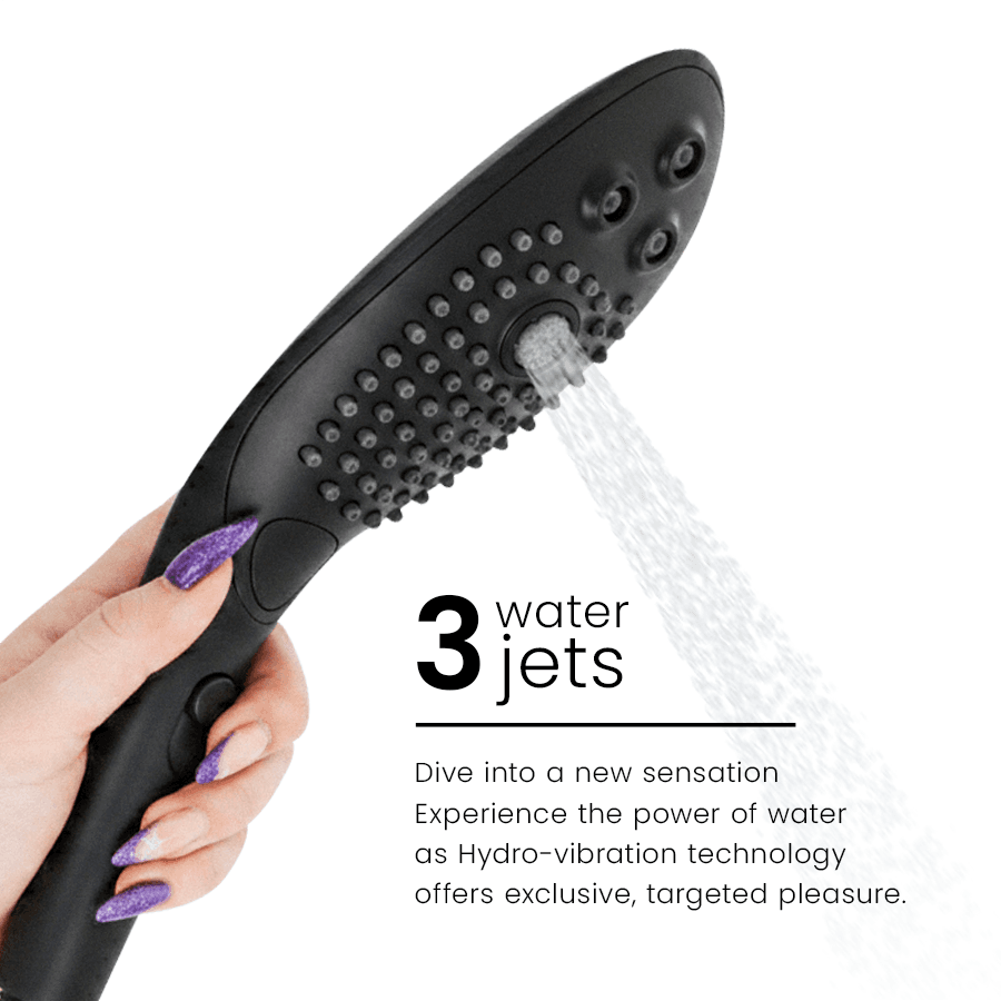 WOMANIZER - WAVE CLITORAL STIMULATING SHOWER HEAD BLACK thumb 5