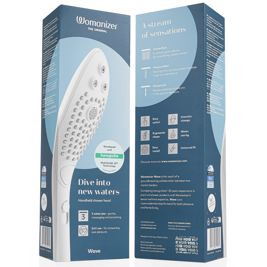 WOMANIZER - WAVE CLITORAL STIMULATING SHOWER HEAD WHITE thumb 7