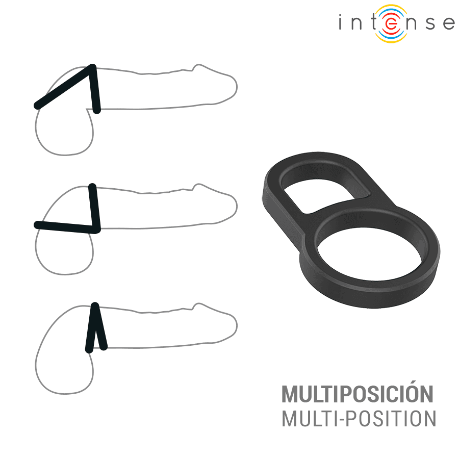 INTENSE - CONLETH ADJUSTABLE DOUBLE PENIS RING MODEL 3 thumb 3