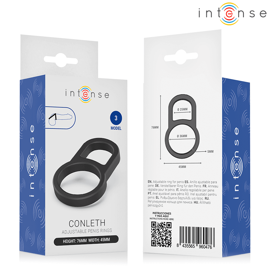 INTENSE - CONLETH ADJUSTABLE DOUBLE PENIS RING MODEL 3 thumb 5