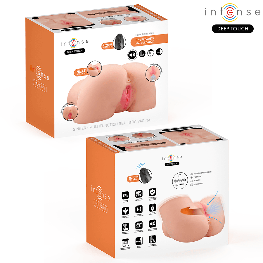 INTENSE DEEP TOUCH - GINGER VAGINAL MASTURBATOR WITH SUCTION, HEAT, VIBRATION AND VOICE EFFECTS WITH REMOTE CONTROL 5.3 KG thumb 3