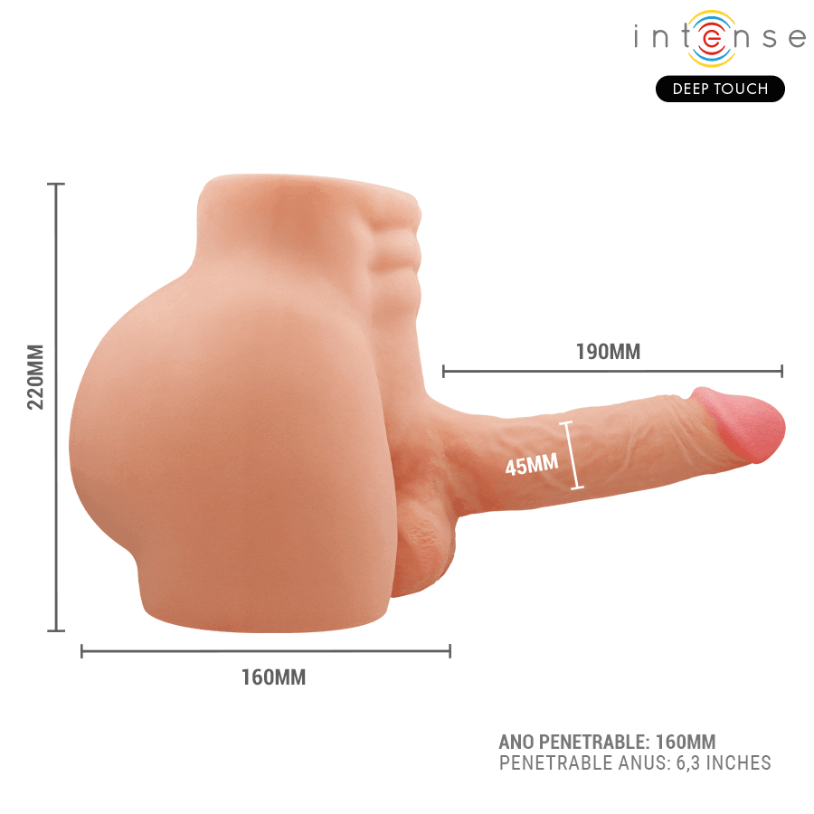 INTENSE DEEP TOUCH - RICHIE TORSO WITH ANUS AND REALISTIC DILDO WITH PUSHING AND VIBRATION REMOTE CONTROL 4.7 KG thumb 8