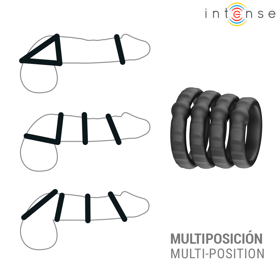 INTENSE - MICHIEL SET OF 4 PENIS RINGS MODEL 10 thumb 3