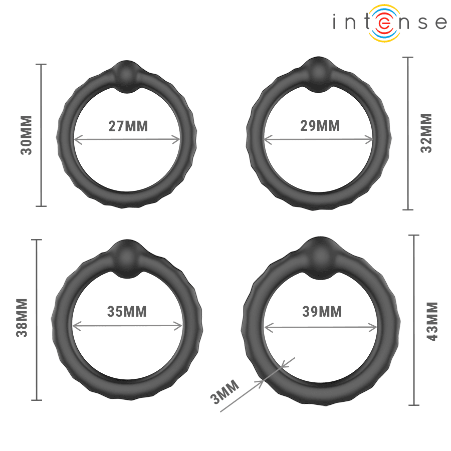 INTENSE - MICHIEL SET OF 4 PENIS RINGS MODEL 10 thumb 5