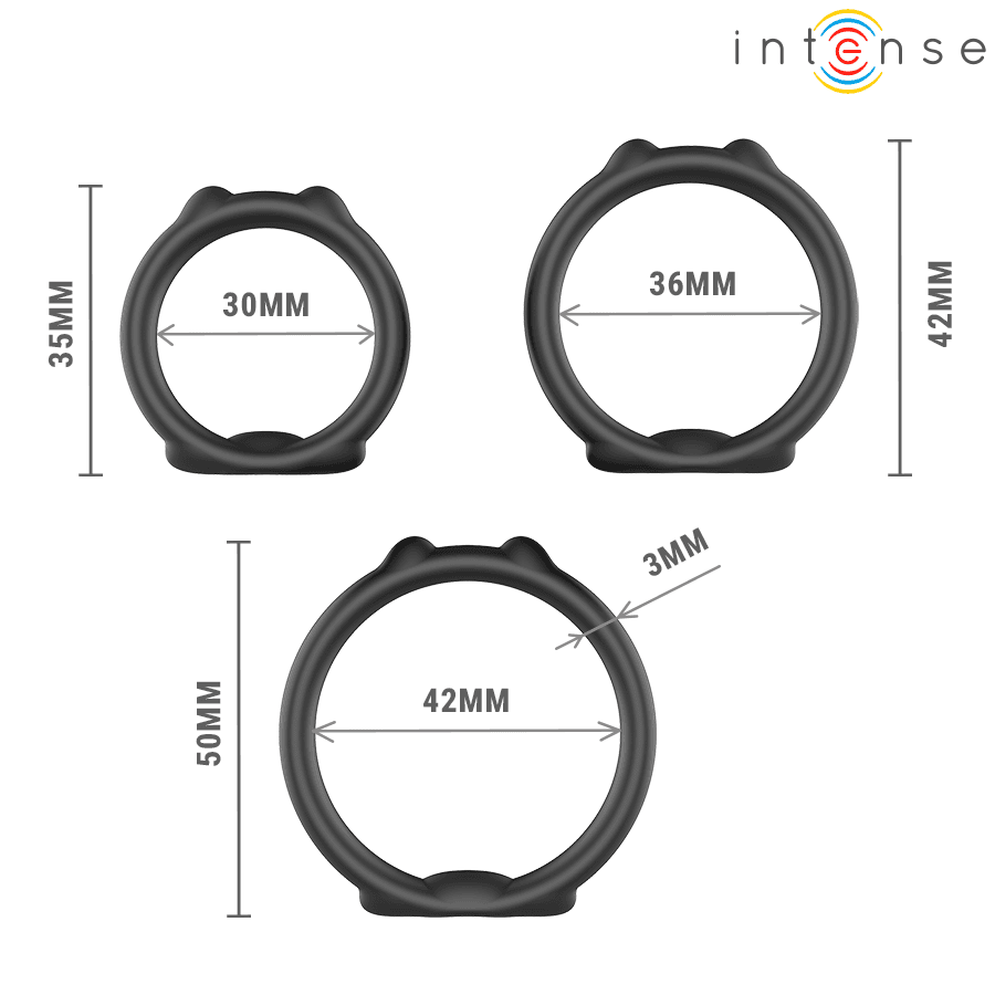 INTENSE - PETER SET OF 3 PENIS RINGS MODEL 9 thumb 5