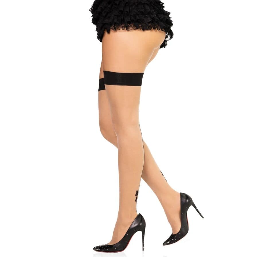 LEG AVENUE - 1963 SPANDEX BACKSEAM STOCKINGS BLACK - ONE SIZE thumb 3