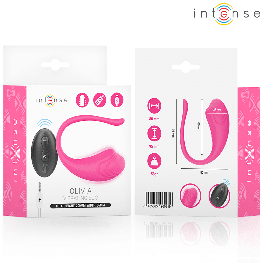 INTENSE - OLIVIA PINK VIBRATING EGG WITH REMOTE CONTROL thumb 4