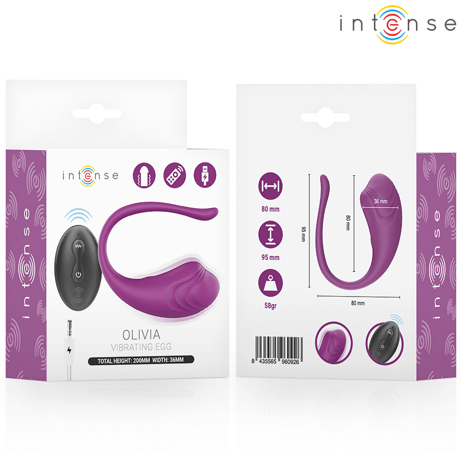 INTENSE - OLIVIA PURPLE VIBRATING EGG WITH REMOTE CONTROL thumb 4