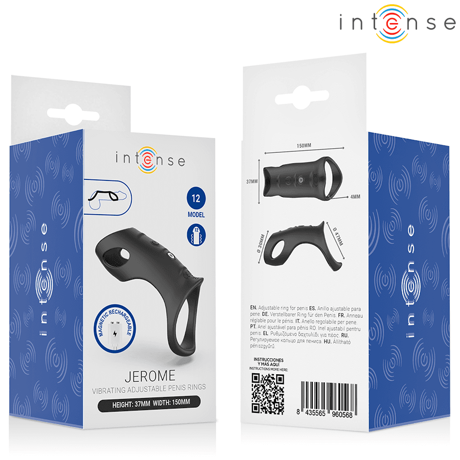 INTENSE - JEROME ADJUSTABLE VIBRATING PENIS RING MODEL 12 thumb 7