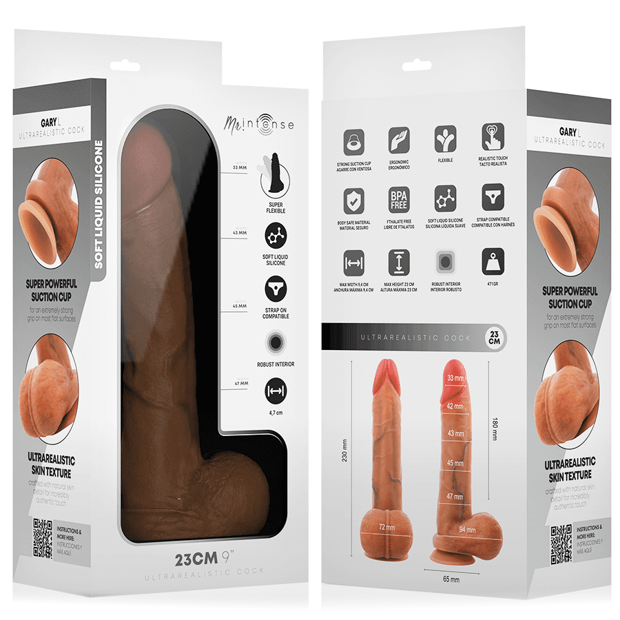 MR INTENSE - GARY L ULTRA-REALISTIC COCK WITH TESTICLES 23 CM - Ø- 4.7 CM thumb 3