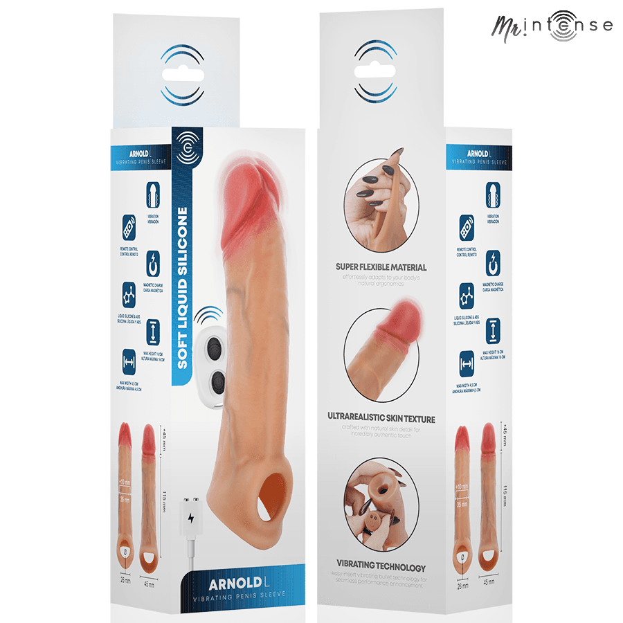 MR INTENSE - ARNOLD L ULTRA-REALISTIC VIBRATING PENIS SLEEVE REMOTE CONTROL 16 CM -Ø- 4.5 CM thumb 7