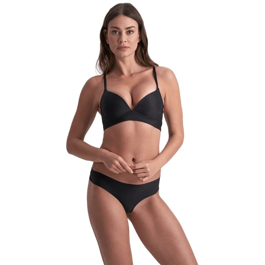 BYE-BRA - INVISIBLE THONG 2 PACK BEIGE & BLACK SIZE L thumb 5
