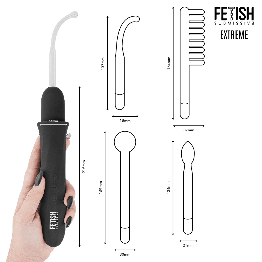 FETISH SUBMISSIVE - HIGH FREQUENCY ELECTROSTIMULATION WAND thumb 6
