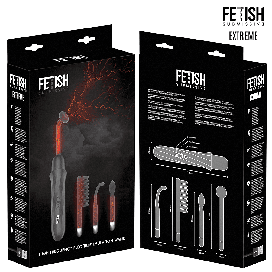 FETISH SUBMISSIVE - HIGH FREQUENCY ELECTROSTIMULATION WAND thumb 7