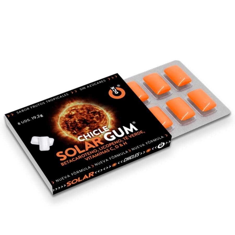 WUG GUM - SOLAR GUM SUN TANNING 1 X 8 UNITS