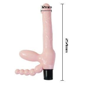 BAILE - TPR ROPELESS HARNESS WITH VIBRATION AND ANAL STIMULATION 25.4 CM thumb 2