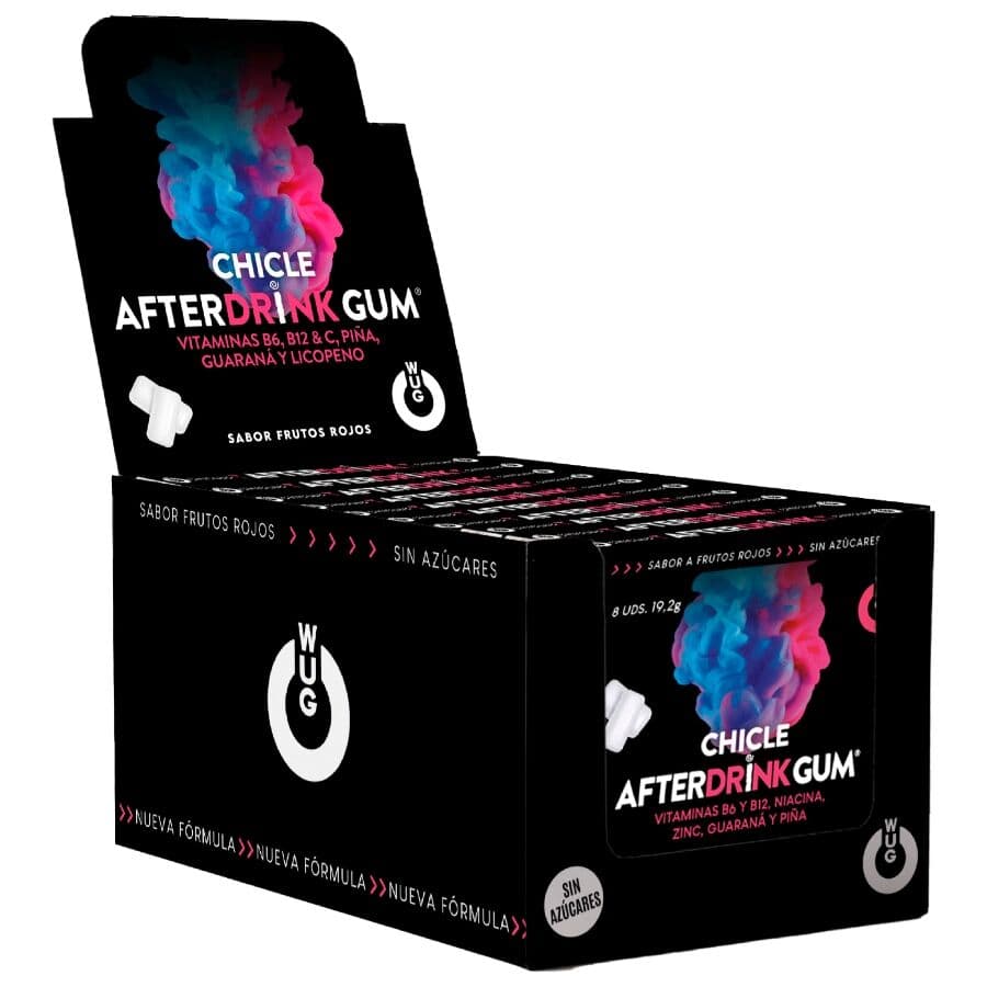 WUG GUM - AFTER DRINK HANGOVER | DISPLAY 12 X 8 UNITS