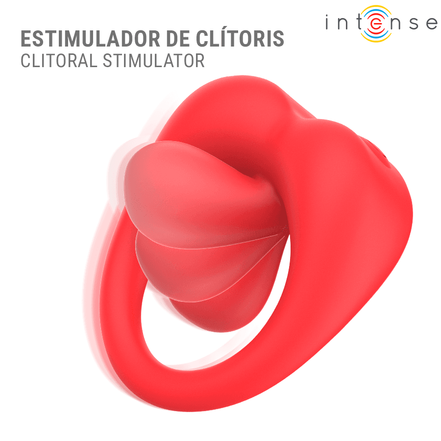 INTENSE - RUSSELL VIBRATING PENIS RING WITH CLITORIS STIMULATION RED thumb 5