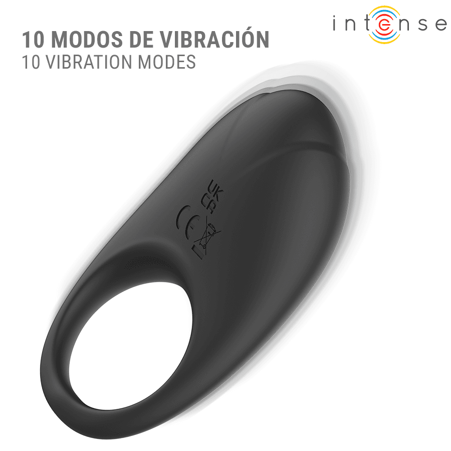 INTENSE - MERLOTTE VIBRATING PENIS RING WITH CLITORIS STIMULATION BLACK thumb 4