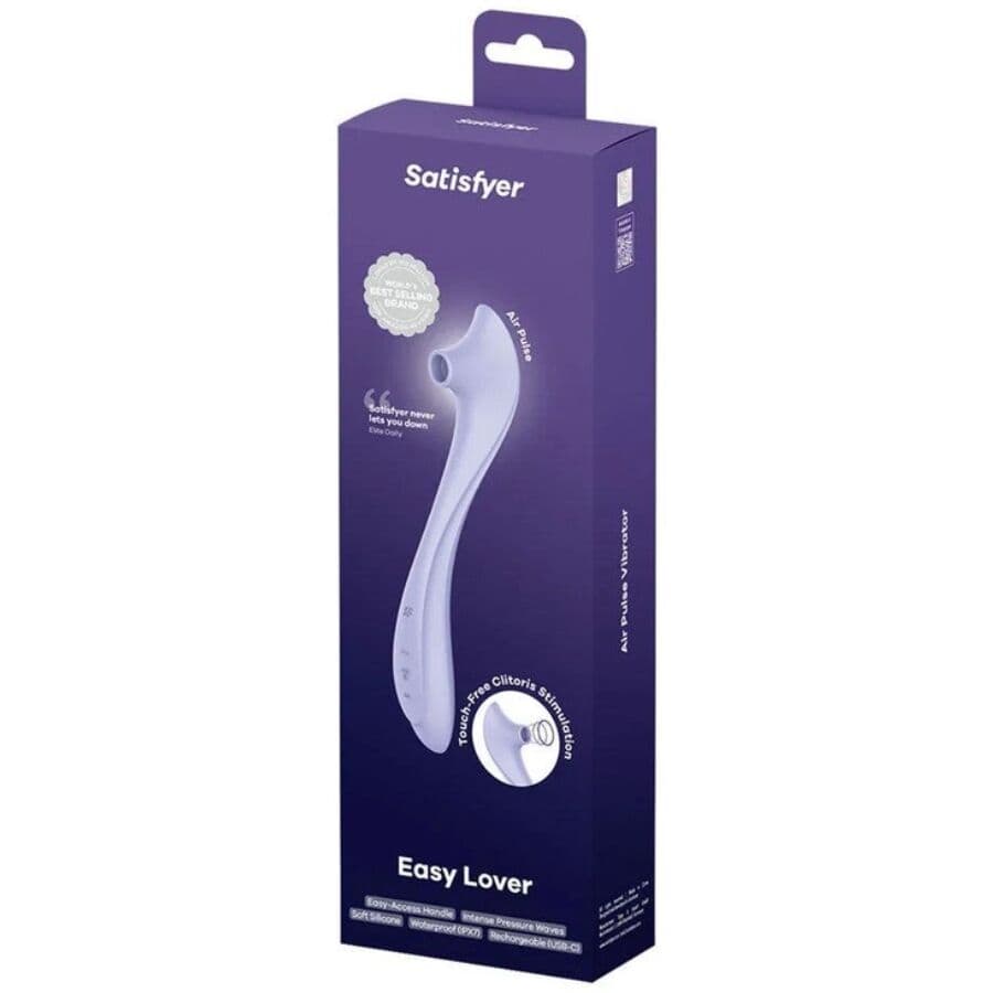 SATISFYER - EASY LOVER VIBRATOR & AIR PULSE STIMULATOR thumb 5
