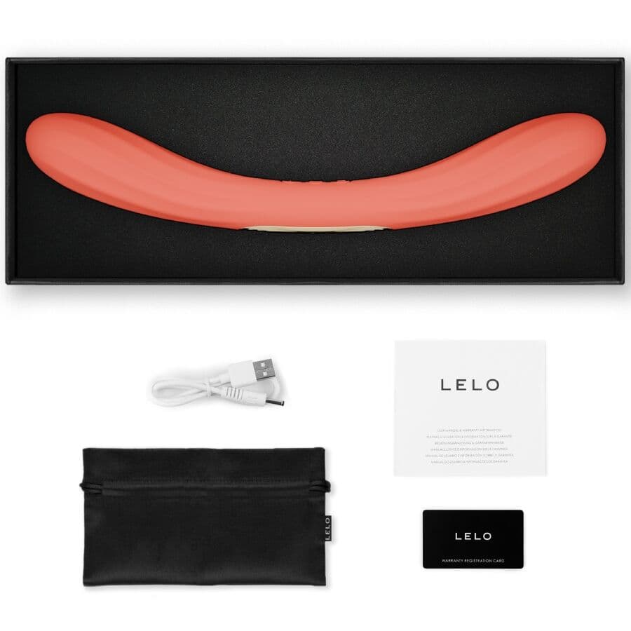 LELO - BOOMERANG DOUBLE ENDED VIBRATOR CORAL RED thumb 4