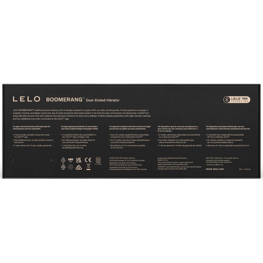 LELO - BOOMERANG DOUBLE ENDED VIBRATOR PURPLE thumb 5