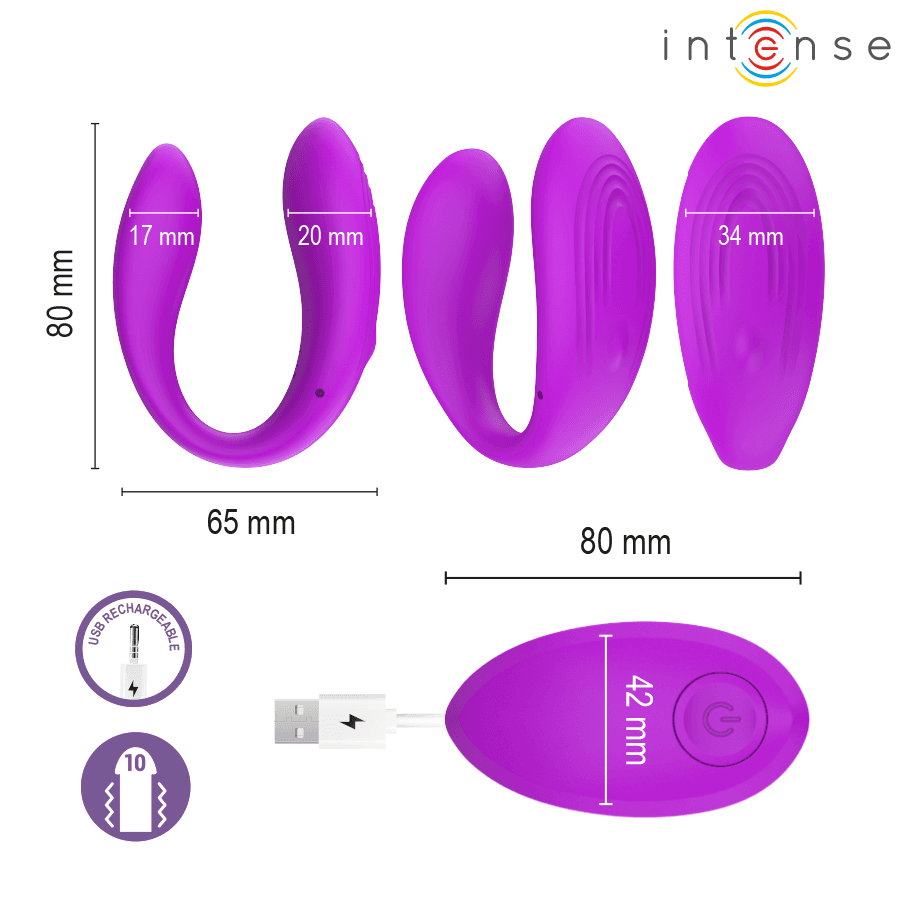 INTENSE - NORA VIBRATING CLAMP STIMULATOR PURPLE thumb 3