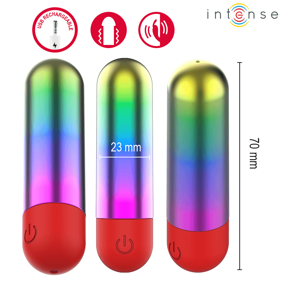 INTENSE - DEBBIE RAINBOW CLITORIS VIBRATING BULLET thumb 3