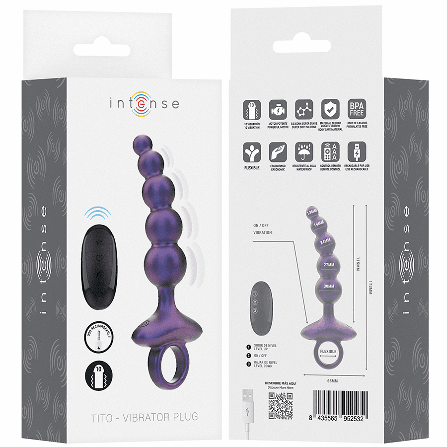 INTENSE - TITO VIBRATING ANAL PLUG MODEL 3 REMOTE CONTROL thumb 8