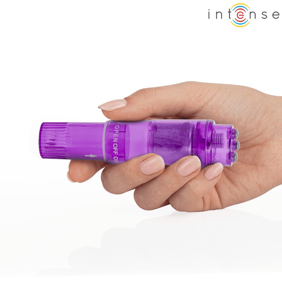 INTENSE - KURT MINI MASSAGER WITH 4 INTERCHANGEABLE HEADS PURPLE thumb 4