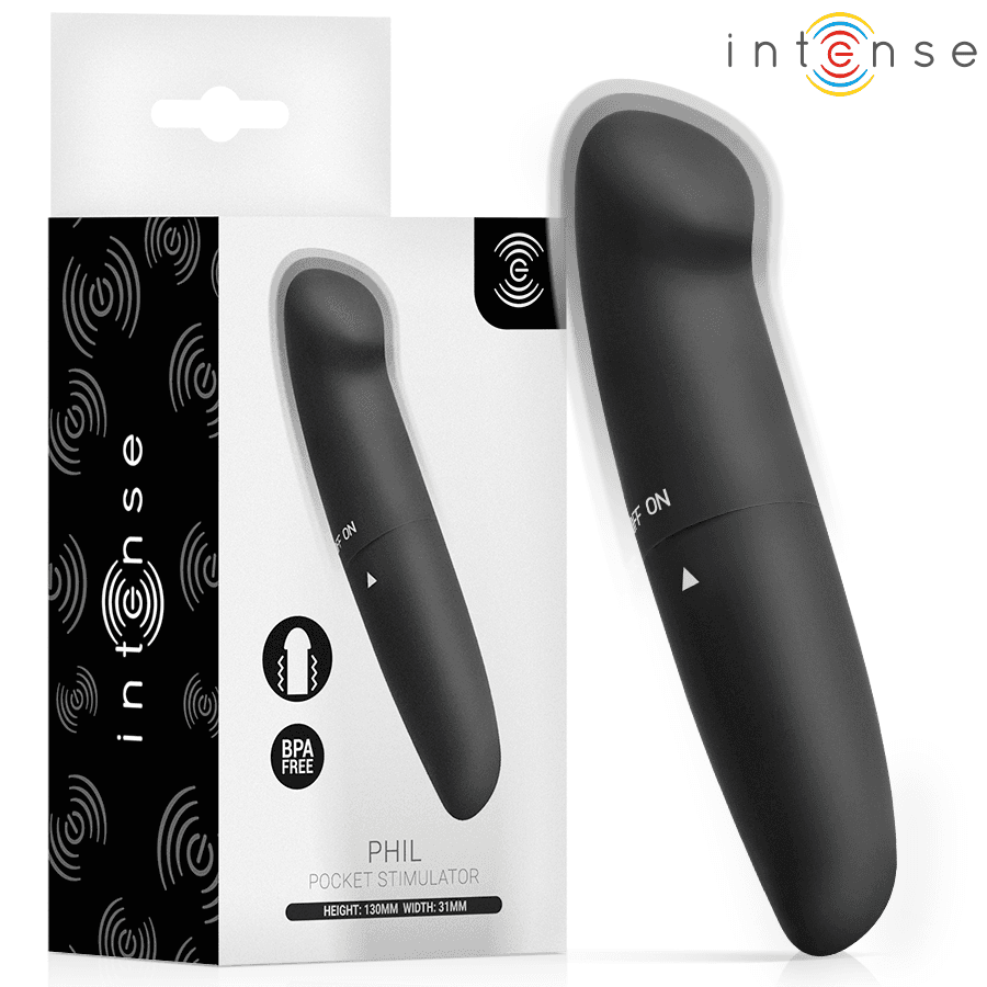 INTENSE - PHIL G-SPOT VIBRATOR BLACK 13 CM