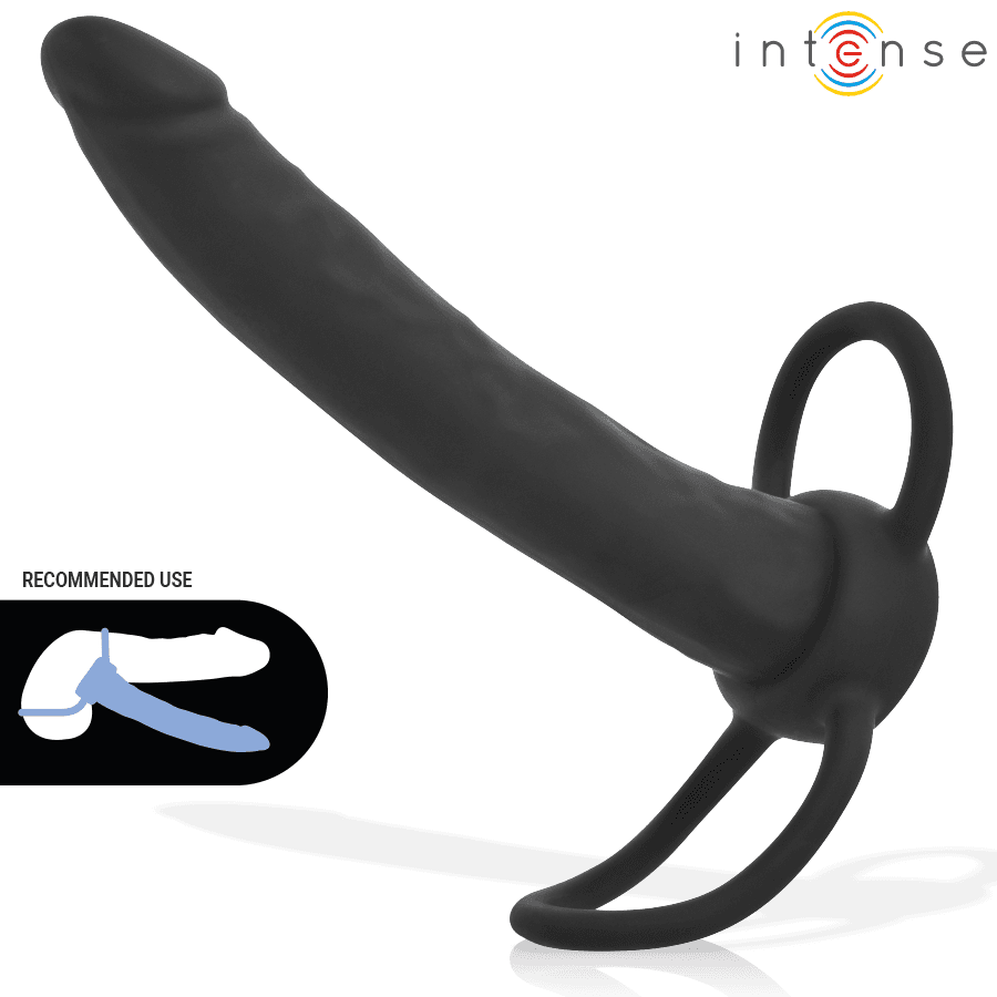 INTENSE- LUCAS ANAL DILDO WITH COCK AND TESTICLE RING SILICONE thumb 2