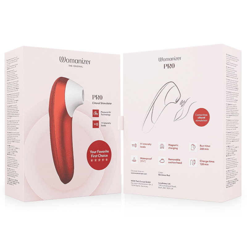 WOMANIZER - PRO VIBRANT CLITORAL STIMULATOR BURGUNDY thumb 7